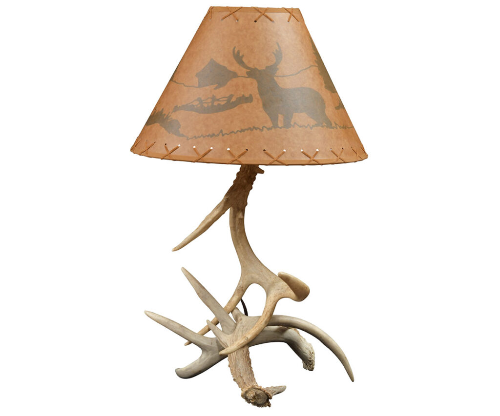 Whitetail Antler Table Lamp German Heritage Amish Furniture