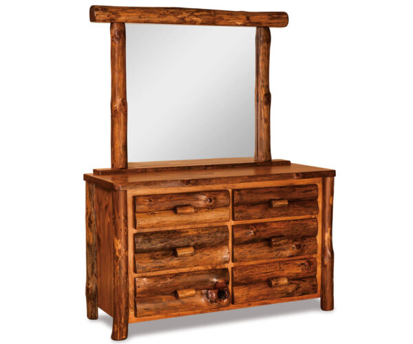 Small 6 Drawer Dresser with Mirror
