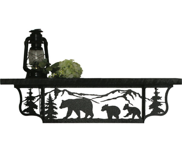 Bear Shelf With Rustic Top