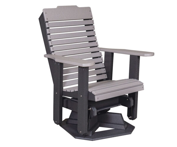 High Back Lumbar Swivel Glider