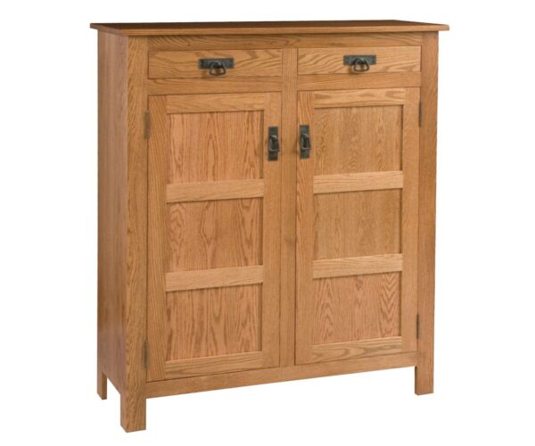 Mission Reverse Panel Pie Safe With Drawers - Three Panel Door