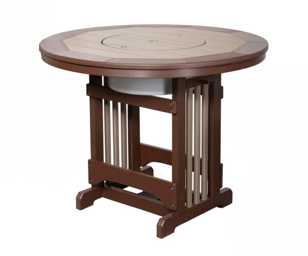 Round 48" Balcony Table with Bowl and Border